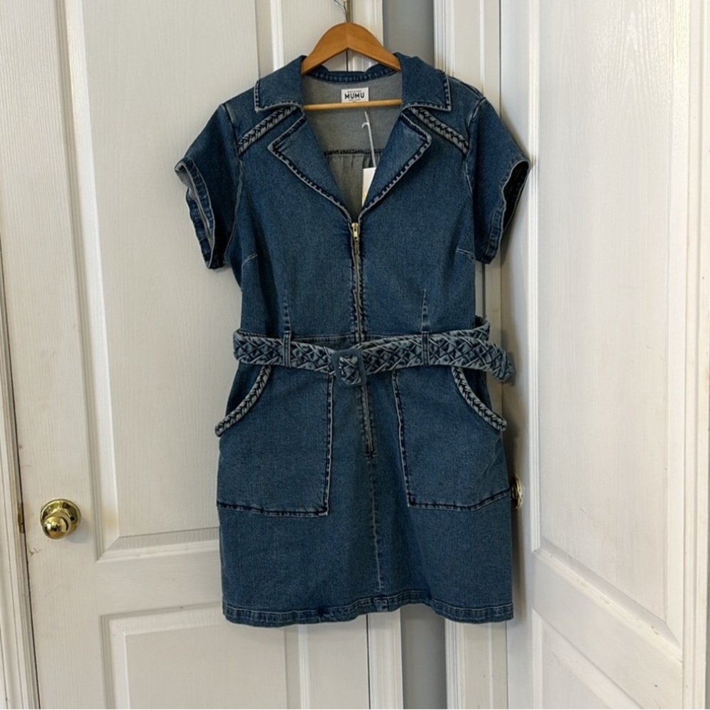 Show Me Your MuMu Blue Denim Mini Dress